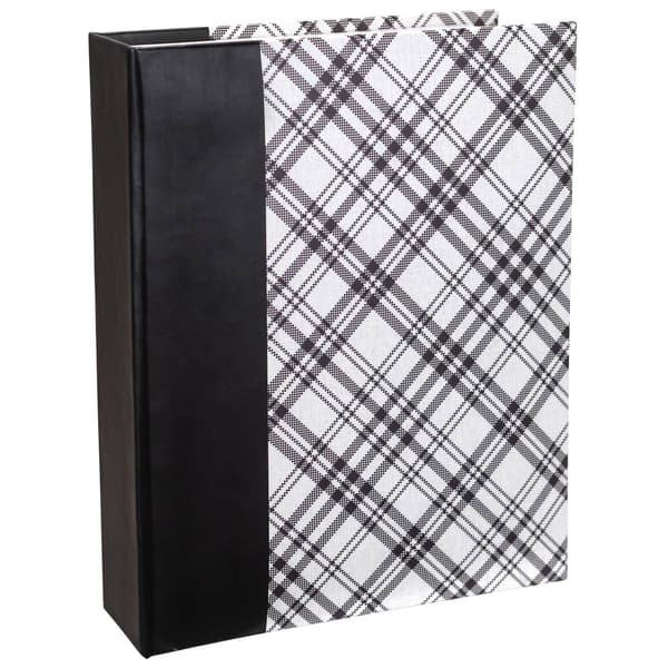 Malden Black & White Plaid Weld Bound Photo Album