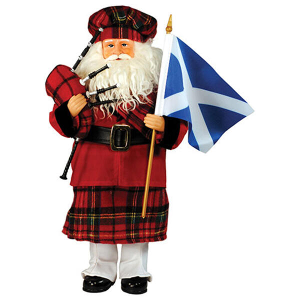Santa's Workshop 15in. Scottish Santa Claus - image 
