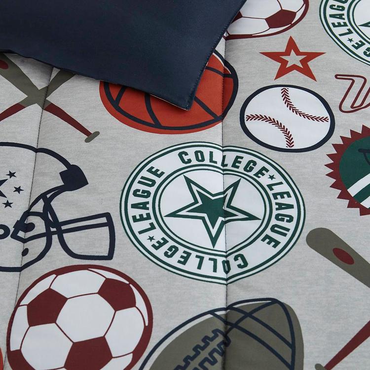Alex &amp; Bella League Sports Microfiber Comforter Bedding Set