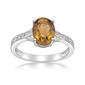 Sterling Silver Ring w/ Citrine & White Topaz Gemstones - image 1