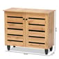 Baxton Studio Gisela Oak Brown Wood 2-Door Shoe Storage Cabinet - image 10