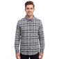 Mens Jackson Hole Long Sleeve Flannel Shirt - Steel Grey/White - image 1