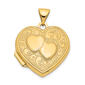 Gold Classics&#40;tm&#41; 14kt. Gold Double Heart Locket - image 1