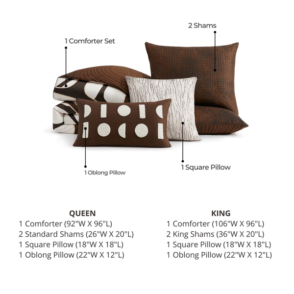 Bebejan® Toffee Web Sateen 5pc. Reversible Comforter Set