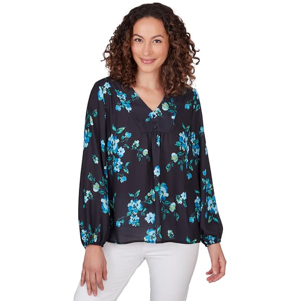 Womens Emaline St. Barths Floral Long Sleeve Blouse - Boscov's