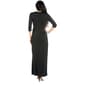 Womens 24/7 Comfort Apparel 3/4 Sleeve Drape Front Wrap Dress - image 2