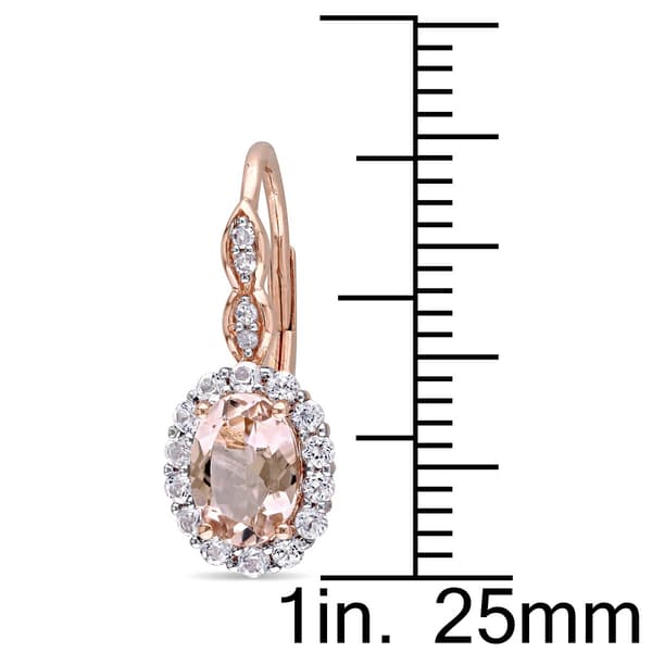 Gemstone Classics&#8482; 10kt. Rose Gold Morganite Drop Earrings