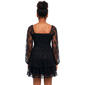 Juniors Jolt Long Sleeve Lace Tier Skater Dress - image 3
