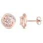 Gemstone Classics&#40;tm&#41; Rose Gold Diamond Swirl Stud Earrings - image 1