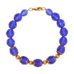 1928 Jewelry Gold Tone Faceted Color Bead Bracelet
