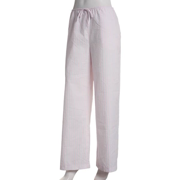 Juniors Self Esteem Stripe Seersucker Wide Leg Lounge Pants - image 