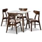 Baxton Studio Pearson Light Beige/Walnut Brown 5pc. Dining Set - image 1