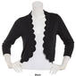 Womens Nina Leonard 3/4 Sleeve Double Scallop Edge Shrug - image 5