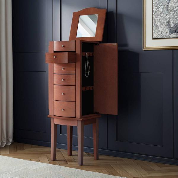 Linon Home Decor Maddie Espresso Jewelry Armoire