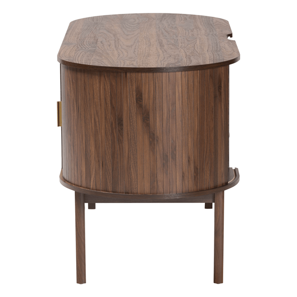 Baxton Studio Hayes Wood Oval Writing Desk