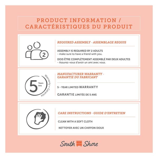 South Shore Myro Natural Walnut Kitchen Island