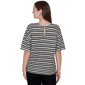 Womens Ruby Rd. Tropical Noir Texture Stripe Fringe Sleeve Blouse - image 2