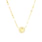 Gianno Argento Gold Plated Round Halo Necklace - image 1