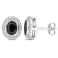 Sophia B 2 1/5ctw. Black & White Oval Diamond Earrings - image 1