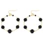 Ashley Cooper(tm) Black & Gold-Tone Bead Drop Hoop Earrings - image 1