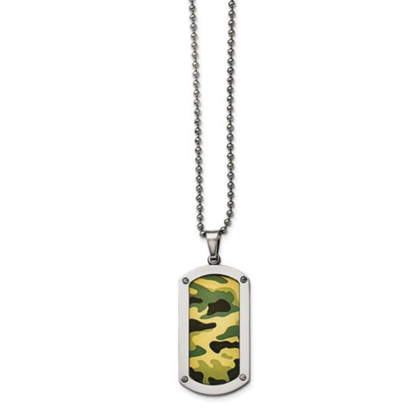 Mens Gentlemen's Classics&#40;tm&#41; Camouflage Dog Tag Necklace - image 