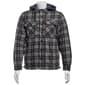 Mens Mountain Ridge Plaid Polar Fleece Jacket - New Black Grey - image 2