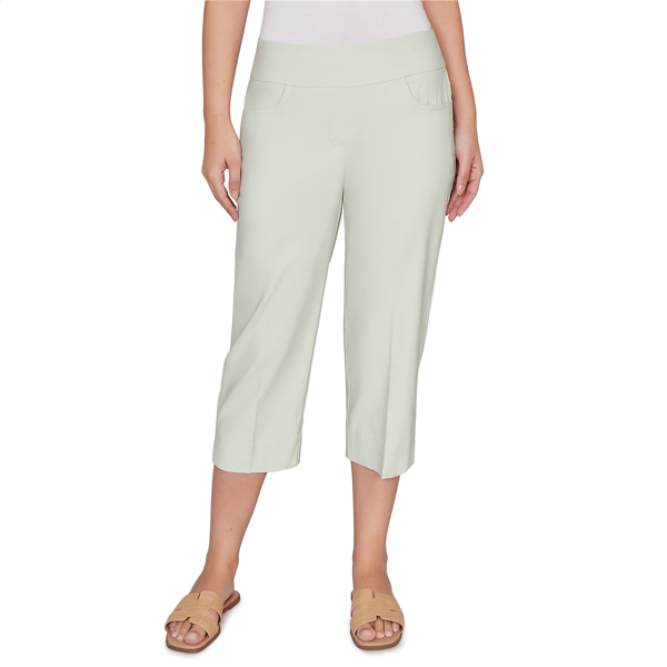Womens Ruby Rd. Key Items Pull On Silky Tech Capris - image 
