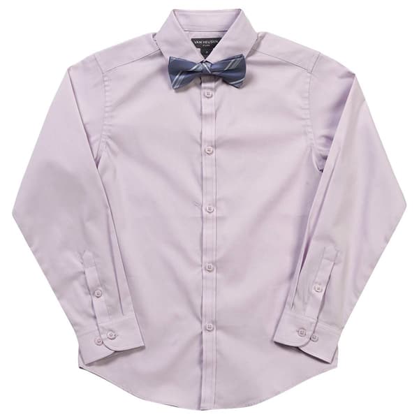 Boys (8-20) Van Heusen(R) Long Sleeve Stretch Solid Shirt & Tie Set - image 