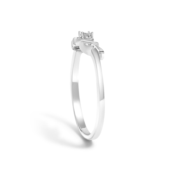 Haus of Brilliance Sterling Silver Diamond Accent "MOM"  Ring