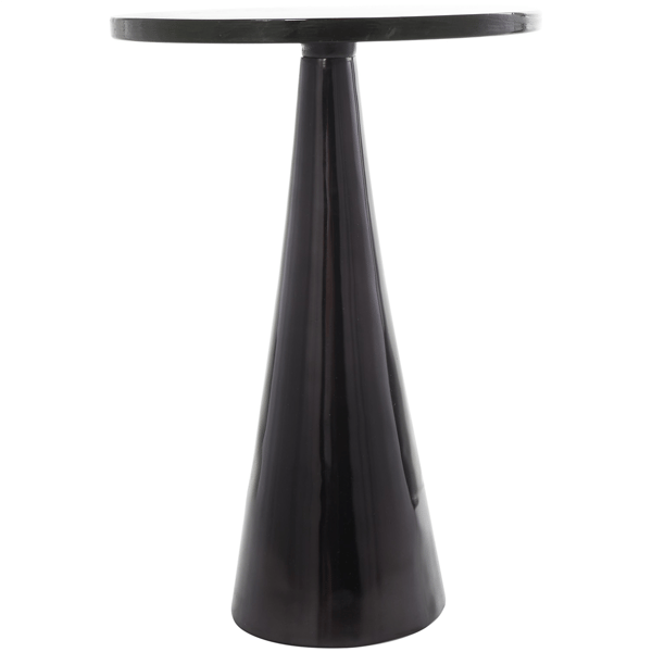 9th & Pike® Modern Black Aluminum Metal Accent Table