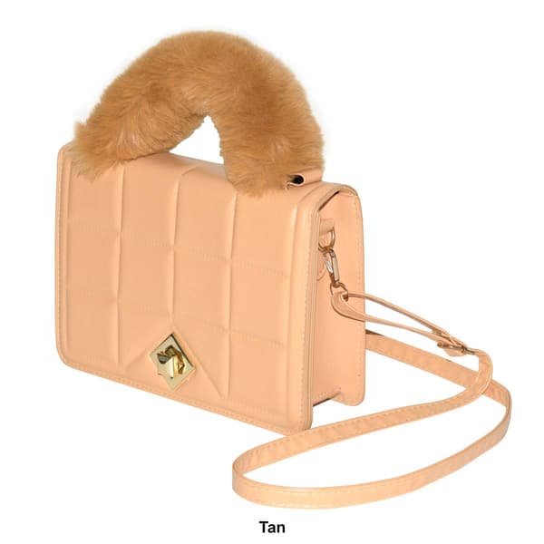 NICCI Crossbody Handbag with Faux Fur Handle