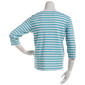 Womens Hasting & Smith 3/4 Sleeve Rhinestone Stripe Tee - image 2