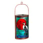 Evergreen Handpainted Blue Heron Solar Glass Lantern - image 1
