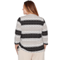 Plus Size Alfred Dunner Seville 3/4 Sleeve Diagonal Stripe Blouse - image 2