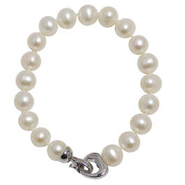 Gemstone Classics&#40;tm&#41; 8in. Sterling Silver and Pearl Bracelet