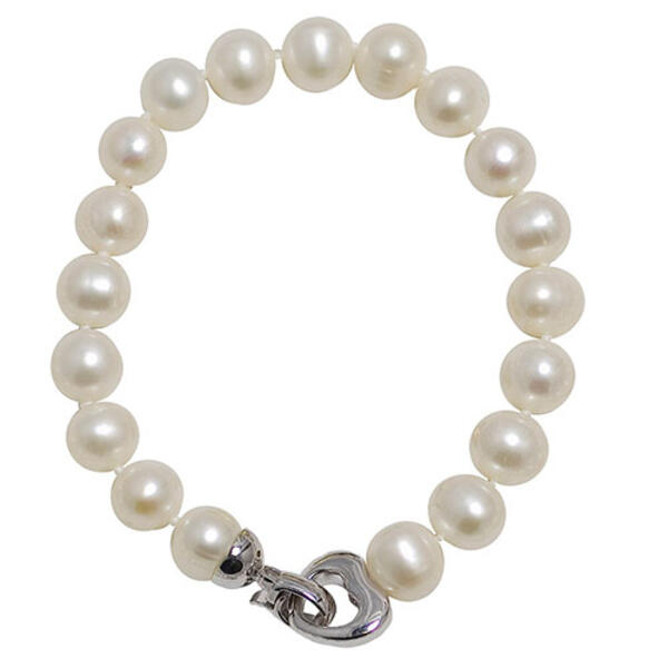 Gemstone Classics&#40;tm&#41; 8in. Sterling Silver and Pearl Bracelet - image 