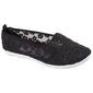 Womens Ashley Blue Embroidered Floral Twin Gore Flats - image 1