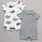 Baby Boy &#40;NB-9M&#41; Little Lad&#174; 2pk. Whale & Solid Rompers - image 2