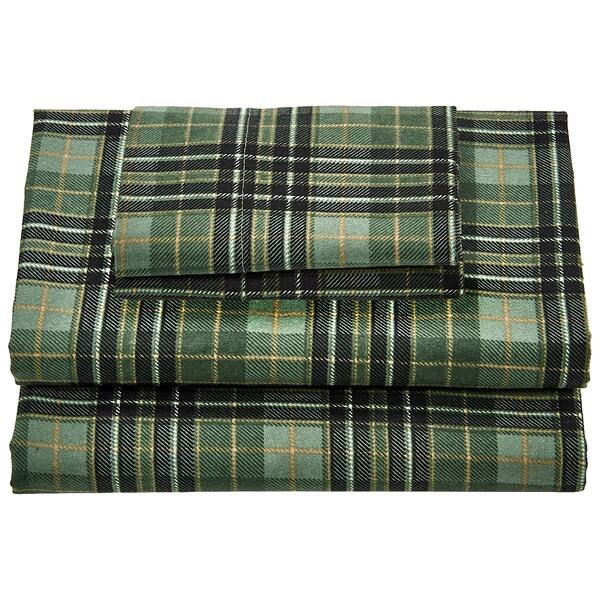 Ashley Cooper&#40;tm&#41; Check Plaid Flannel Sheet Set - Green - image 