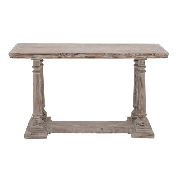 9th & Pike&#40;R&#41; Rectangular Textured Wood Console Table