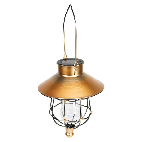 Northlight Seasonal 9in. Bronze Outdoor Hanging Solar Lantern - image 