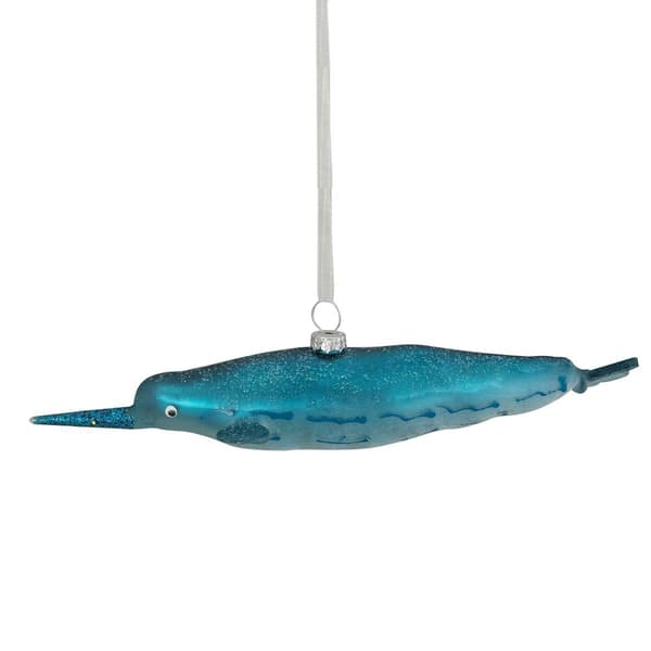 Northlight Seasonal 7.5in. Glass Pipefish Christmas Ornament - image 