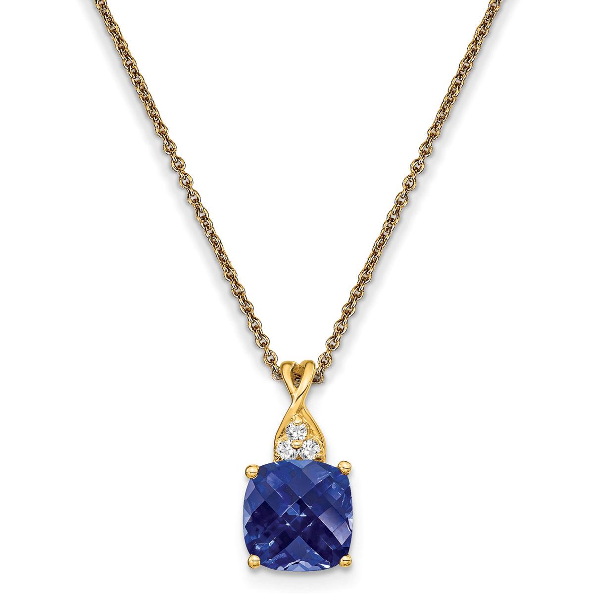 Gemstone Classics™ 14kt. Yellow Gold Sapphire Diamond...