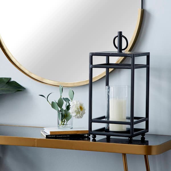 9th & Pike&#174; Square Iron Contemporary Candle Lantern