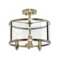 Lalia Home 13in. Industrial Glass/Metallic 3-Light Flushmount - image 9