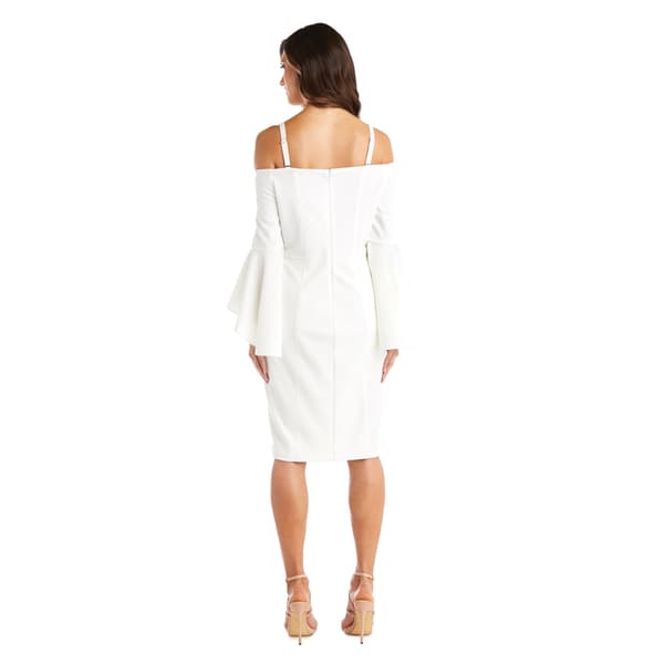 Womens R&M Richards Off the Shoulder Bell Sleeve Cocktail Dress