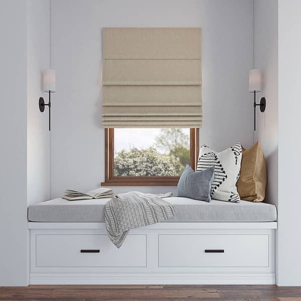 Sun Zero&#174; Pryer Textured 100% Blackout Cordless Roman Shade