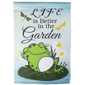 Northlight Life is Better in the Garden Frog Outdoor Garden Flag - image 2
