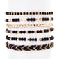 Ashley Cooper(tm) Set of 5 Black & Gold Stretch Bracelets - image 1