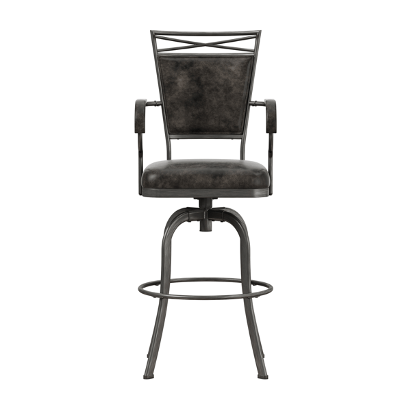 HH2 Home Bridgetown Tilt Upholstered Bar Height Swivel Stool